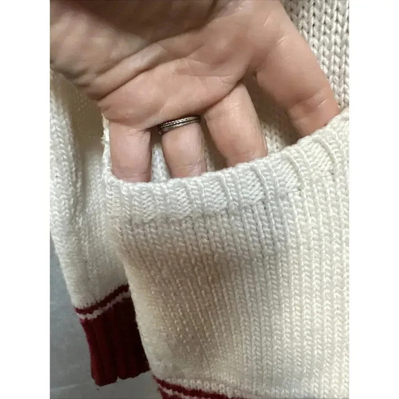 American Eagle Wool Blend Chunky Open Cardigan Sweater Women S Holiday Western - Picture 4 of 8